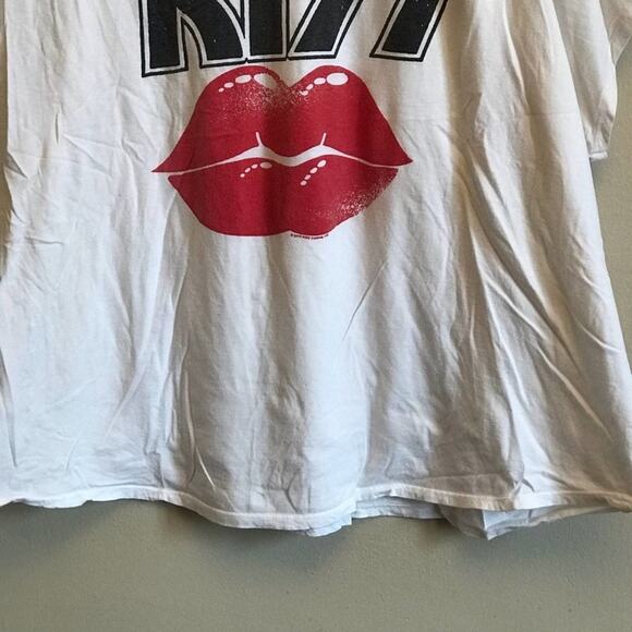 Lane Bryant 26/28 Kiss rock band tee white t-shirt punk casual comfy fandom - Picture 3 of 7